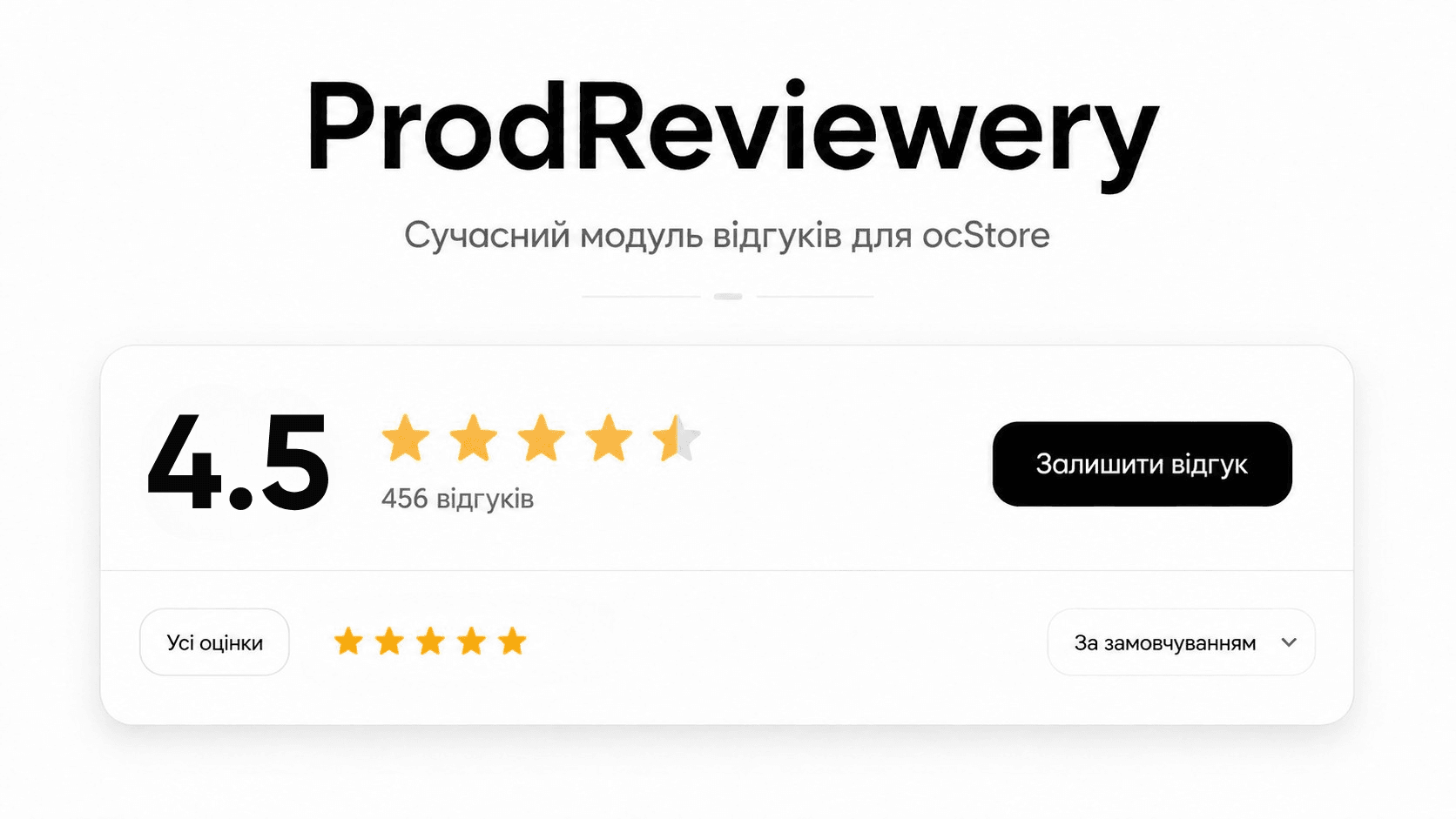 ProdReviewery - модуль для ocStore 2.3.x